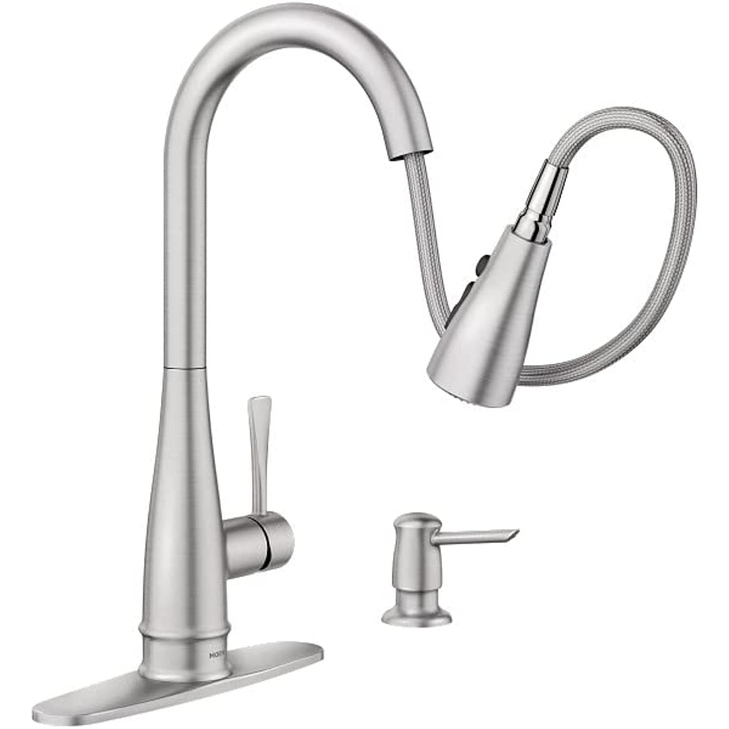 Moen 87205EWSRS Birchfield Spot Resist Stainless 1 Handle Kitchen Faucet