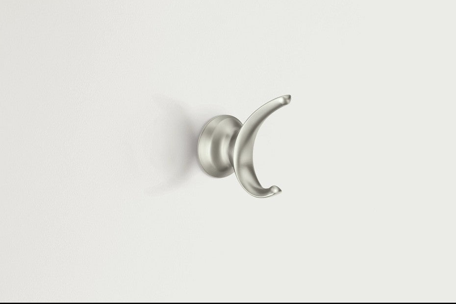 Moen MY1503BN Darcy Double Robe Hook Press & Mark - Brushed Nickel
