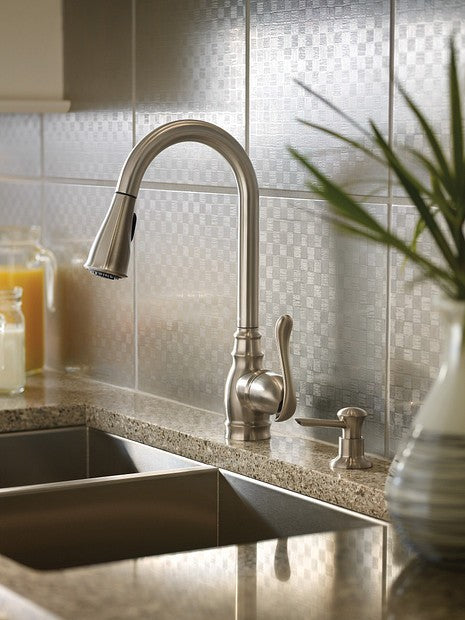 Moen CA87003SRS Anabelle Kitchen Faucet & Soap Dispenser - Spot Resist Stainless