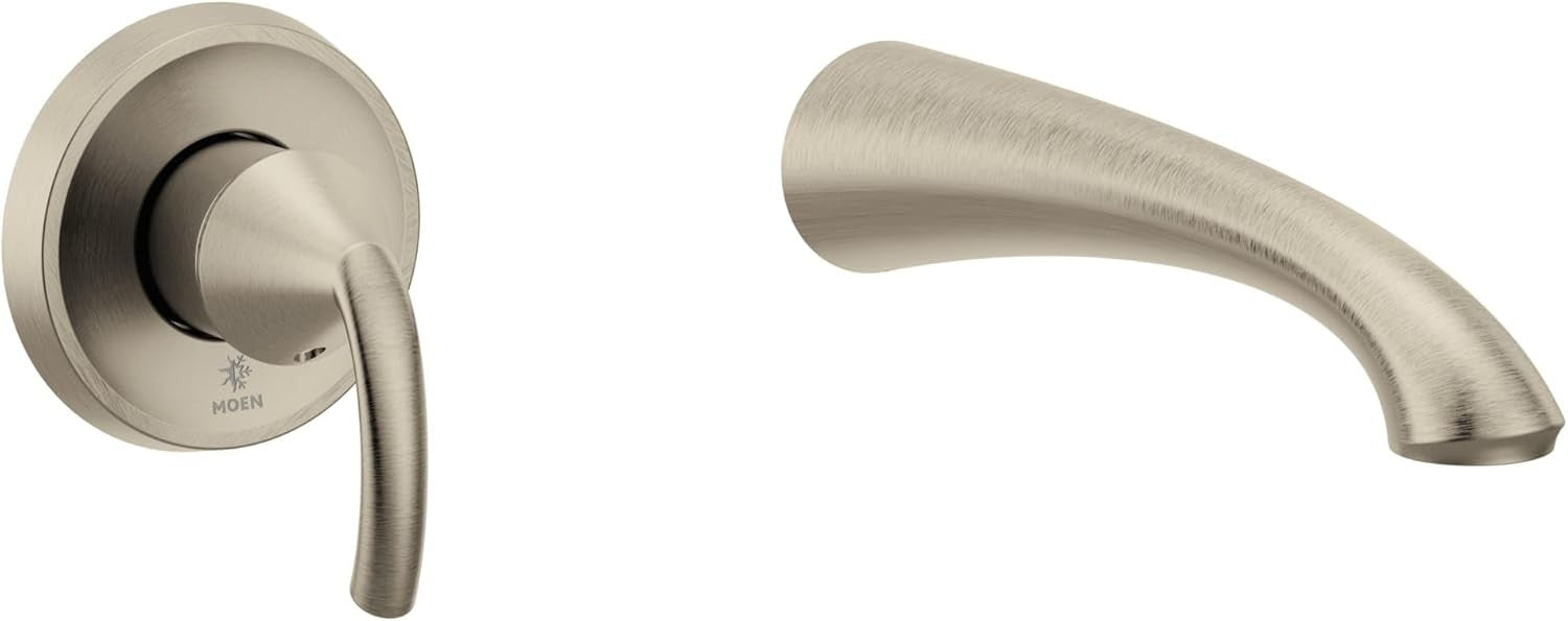 Moen WT371BN Glyde 1-Handle Non Diverter Wall Mount Filler High Flow Tub Faucet