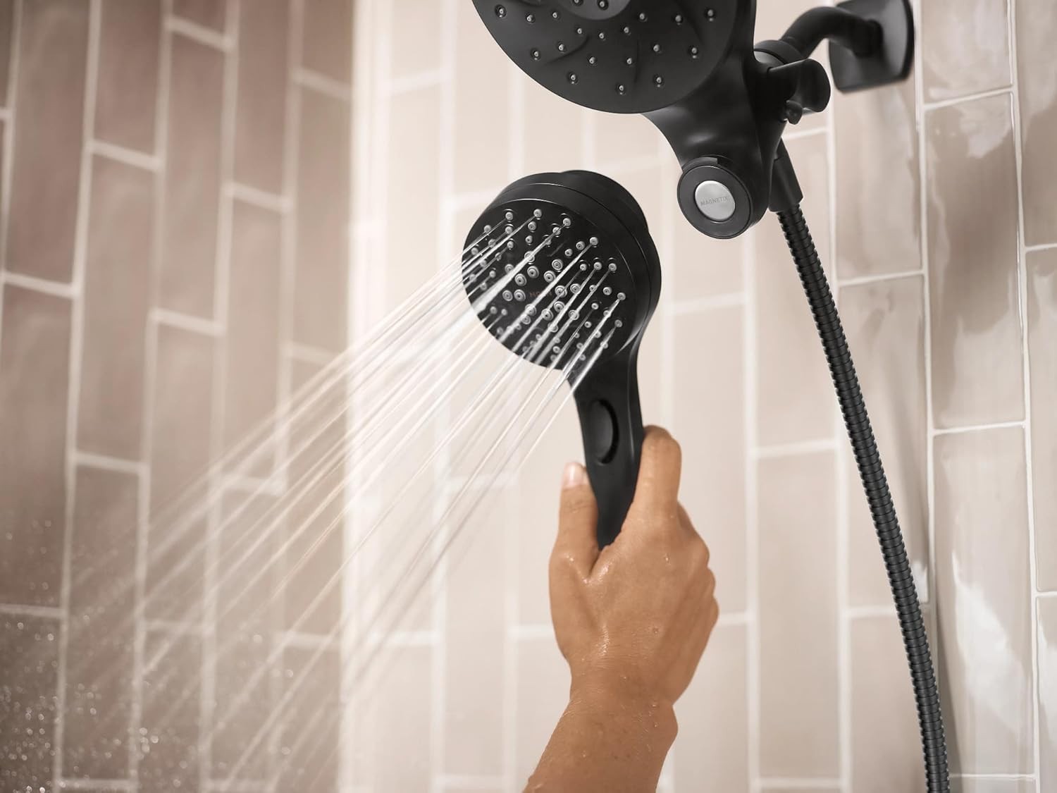 Moen 82304BL Engage Magnetix Multi-Function Handshower & Rainfall - Matte Black