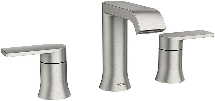 MOEN Genta 8” Widespread Bathroom Faucet Spot Resist Brushed Nickel 84763SRN