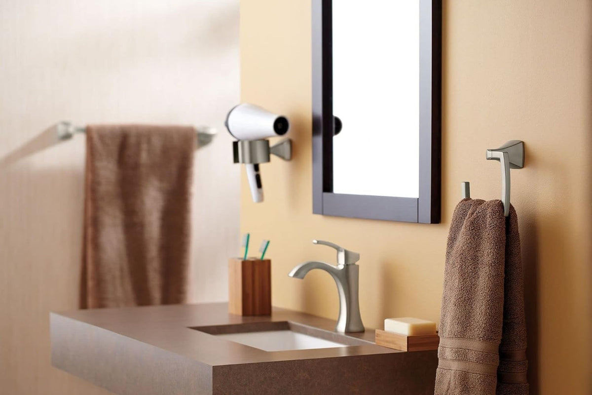 Moen YB5118BN Voss 18" Bathroom Towel Bar - Brushed Nickel