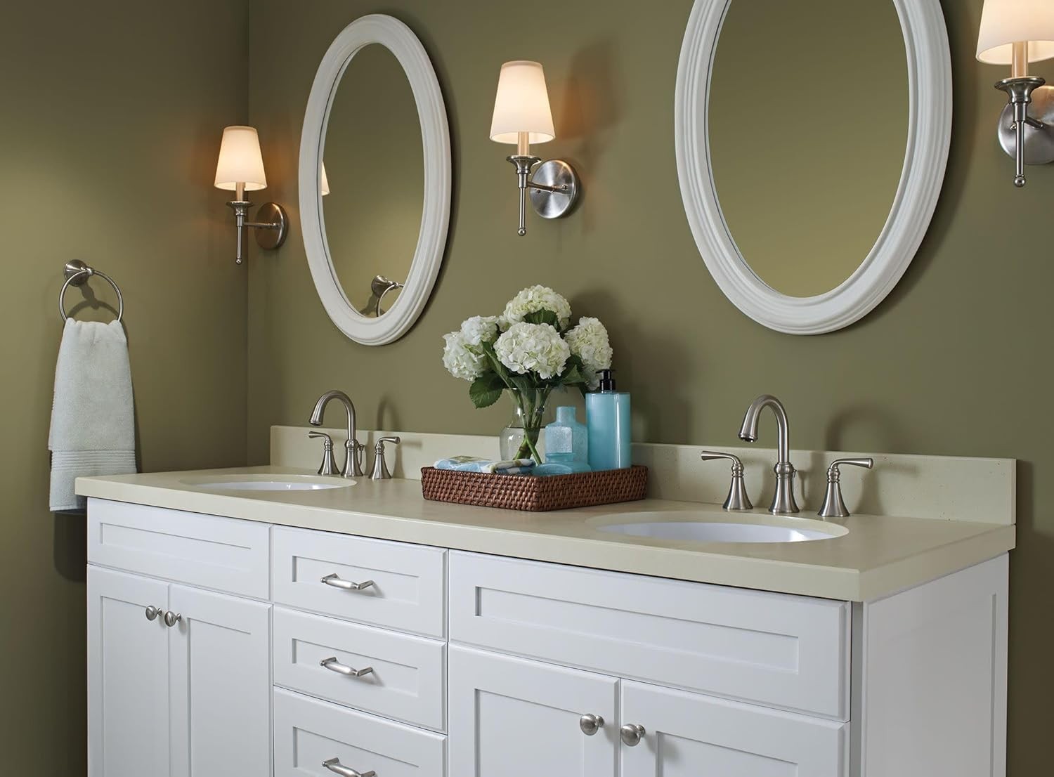 Moen WS84855SRN Weatherly Widespread Bathroom Faucet - Brushed Nickel