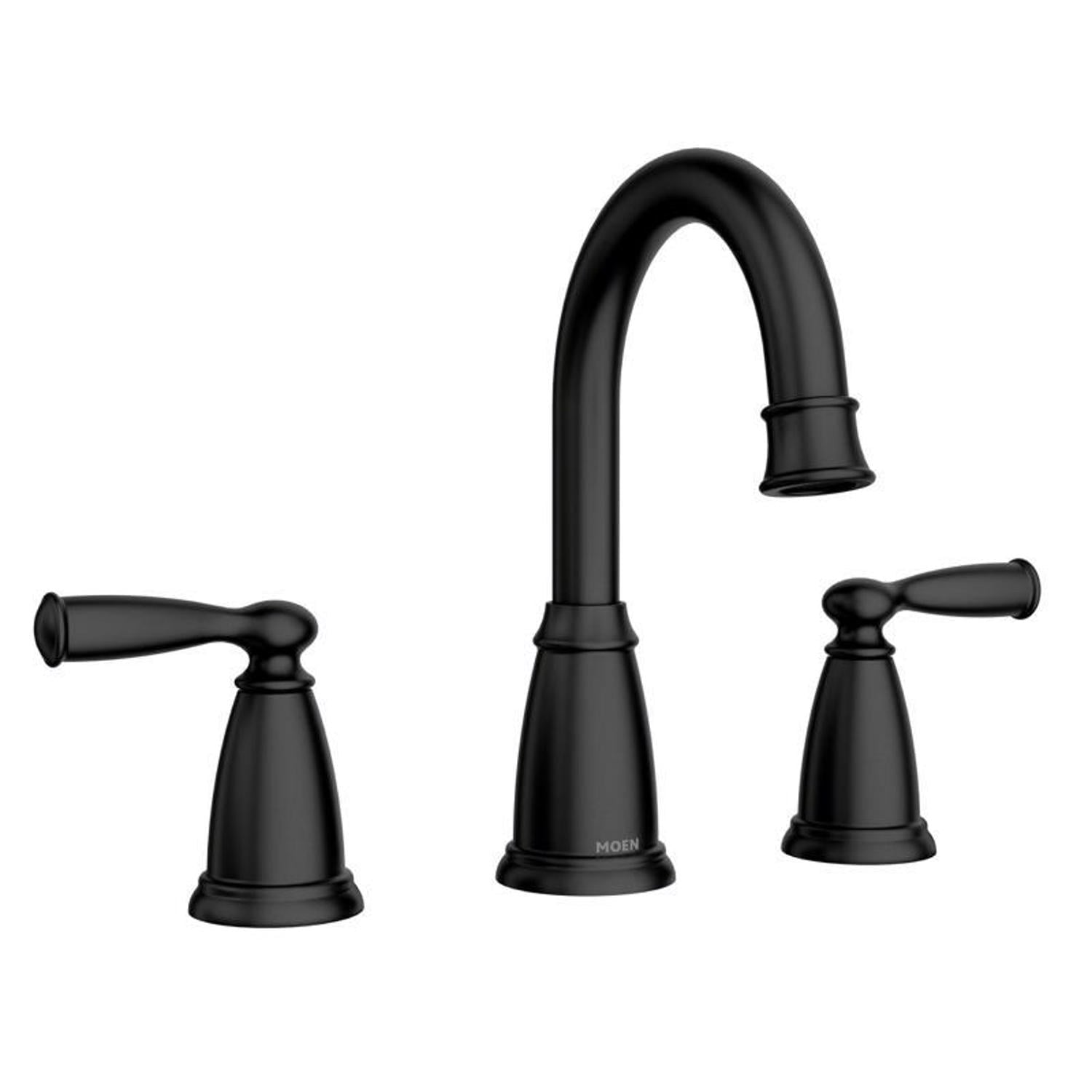 MOEN 84947BL Banbury 8 in. Double-Handle High-Arc Bathroom Faucet  Matte Black