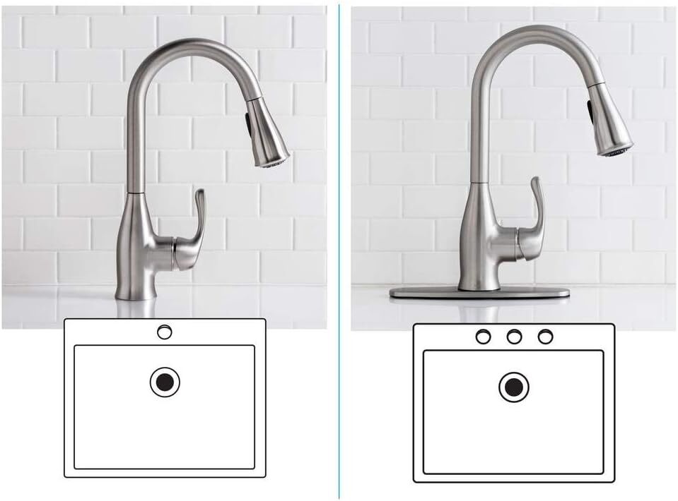 Moen 87966SRS Kaden Spot Resist Stainless One-Handle Pulldown Kitchen Faucet