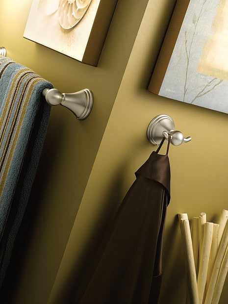 Moen DN8403BN Preston Double Robe Hook - Spot Resist Brushed Nickel