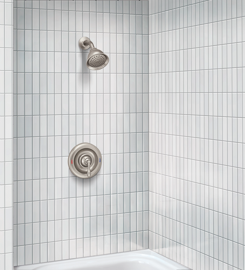 Moen Caldwell 82495C Single Handle Posi-Temp Shower Only w/ Valve w/ Head