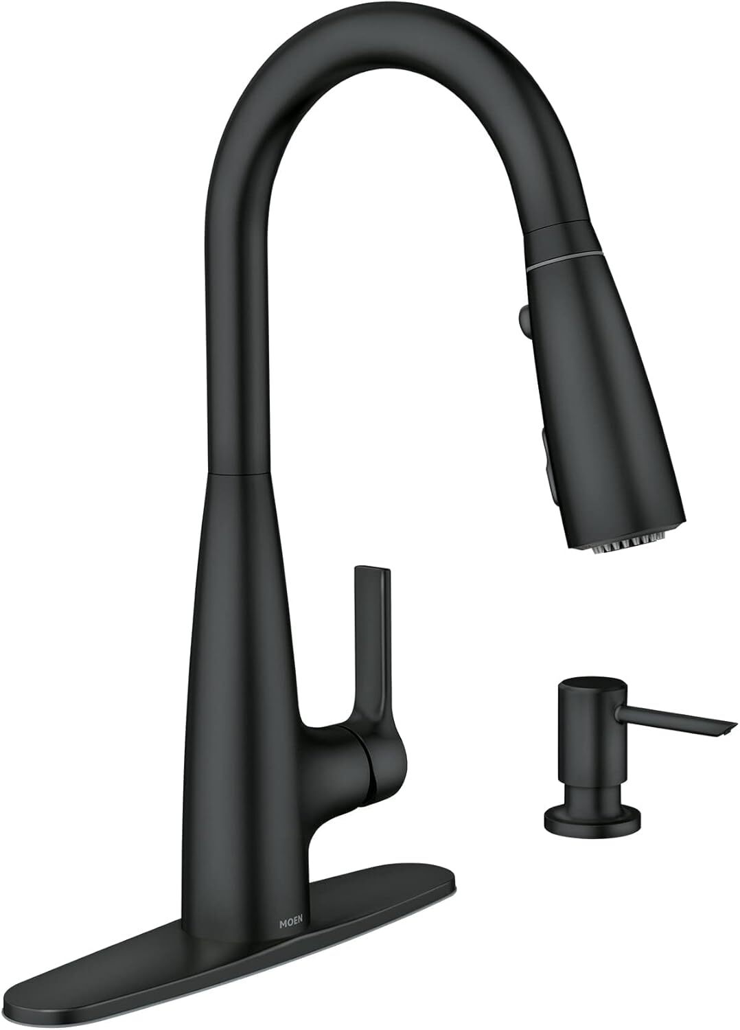 Moen Haelyn Black Kitchen Faucet ColorCue® 1-Handle High Arc Pulldown 87627EIBL
