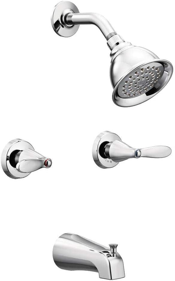 Moen 82602 Tub & Shower Finish Adler 2-Handle 1-Spray Tub Shower Faucet W/ Valve