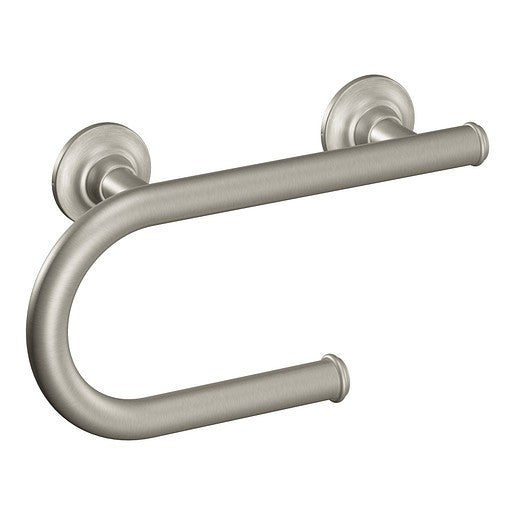 Moen LR2352DBN Bathroom 8" Grab Bar & Toilet Paper Holder - Brushed Nickel