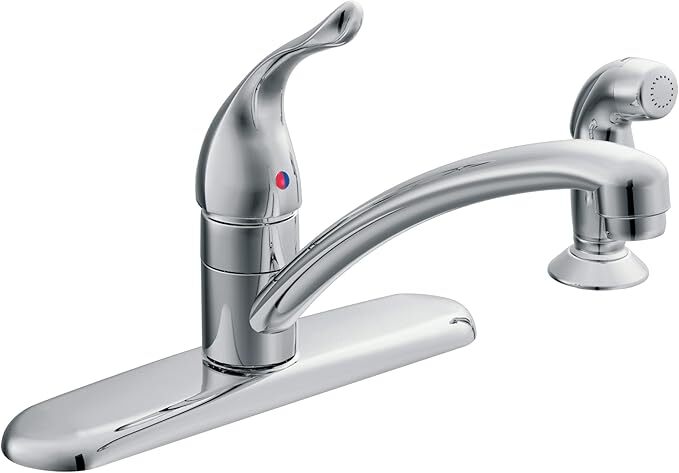 Moen 67430 Chateau Polished Chrome 1-Handle Kitchen Faucet with Side Spray