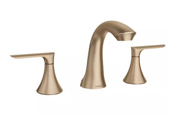 MOEN 84517BZG Findlay 8 in. Widespread 2-Handle Bathroom Faucet in Bronzed Gold