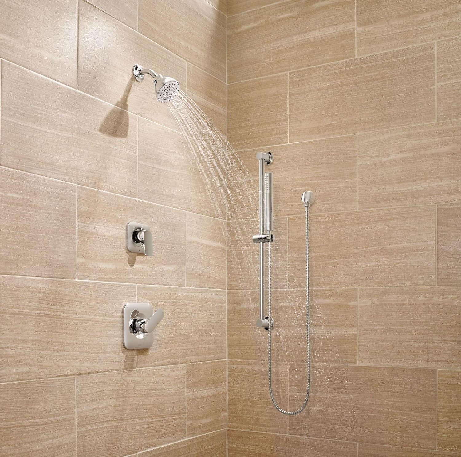 Moen 3887EP Handshower Handheld Shower 30" Slide Bar 69" Metal Hose Chrome