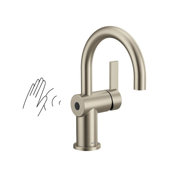 Moen 6221EWBN Cia 1.2 GPM Touchless MotionSense Bathroom Faucet, Brushed Nickel