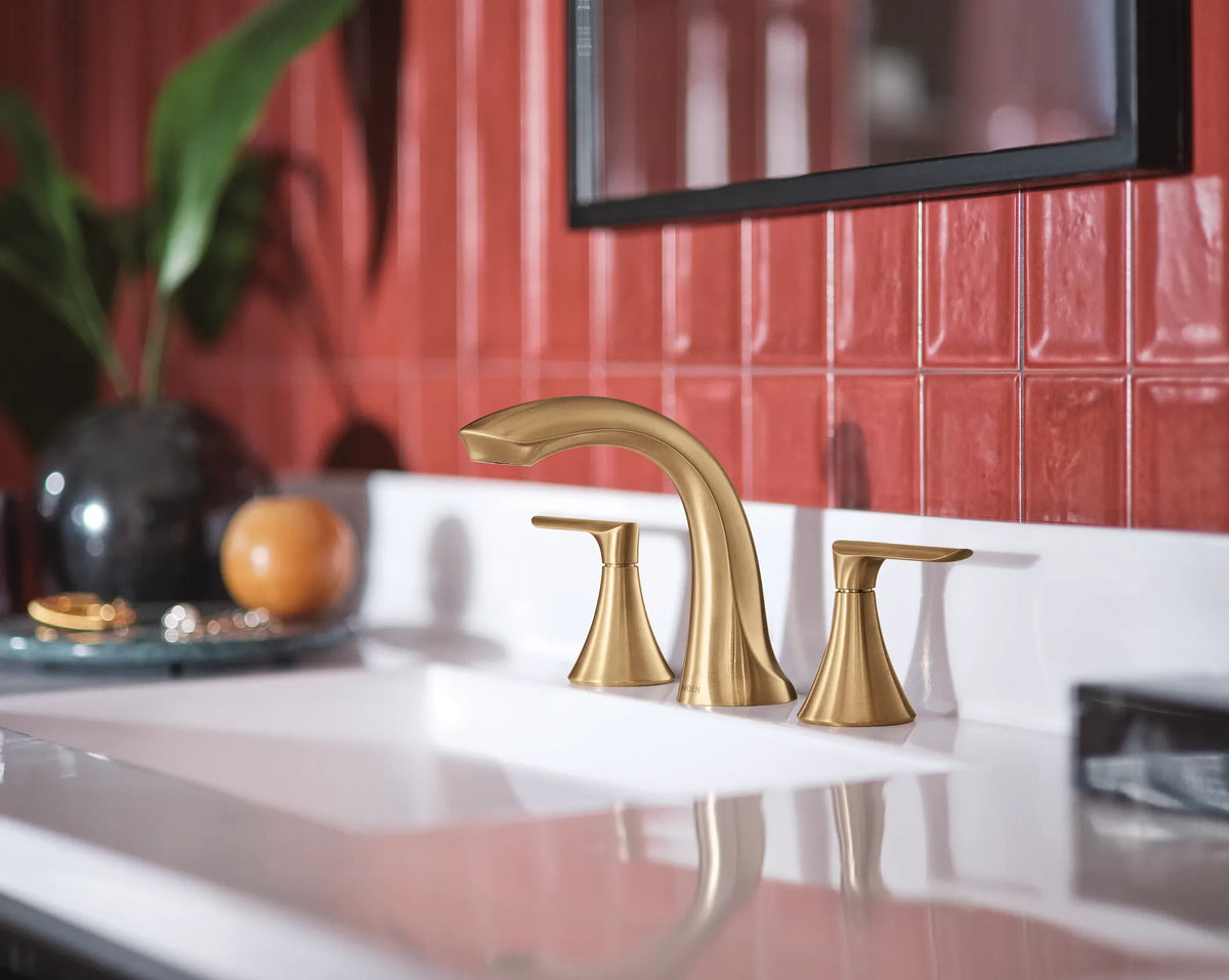 MOEN 84517BZG Findlay 8" Widespread 2-Handle Bathroom Sink Faucet - Bronzed Gold