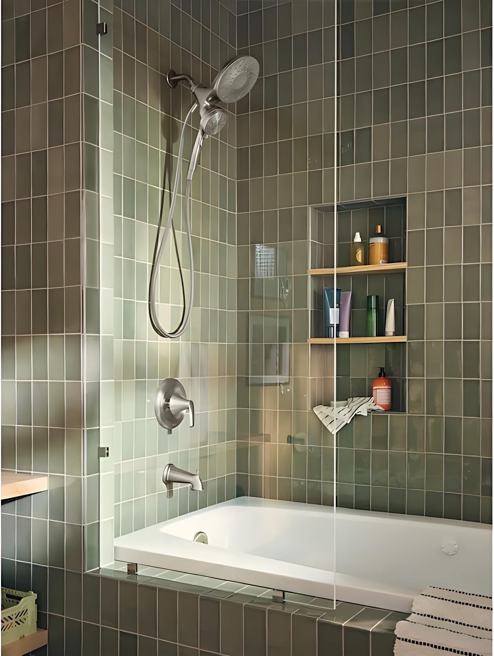 MOEN Graeden 82137SRN Magnetix 1-Handle Tub & Shower Faucet Spot Resist Nickel