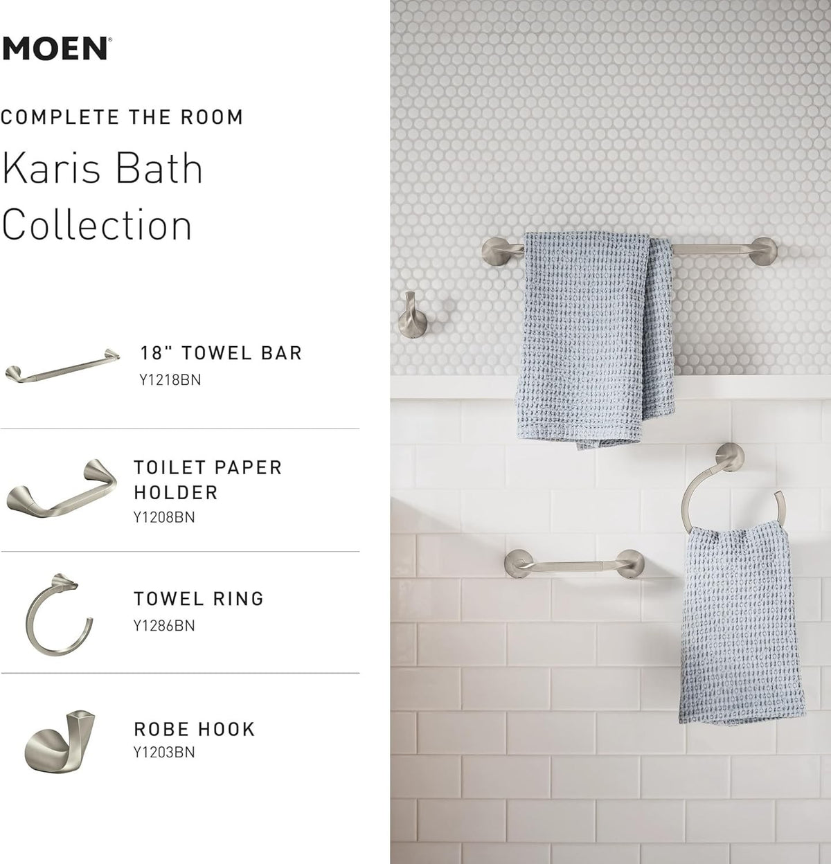 Moen 84517SRN Findlay 8" Widespread Bathroom Faucet - Spot Resist Brushed Nickel