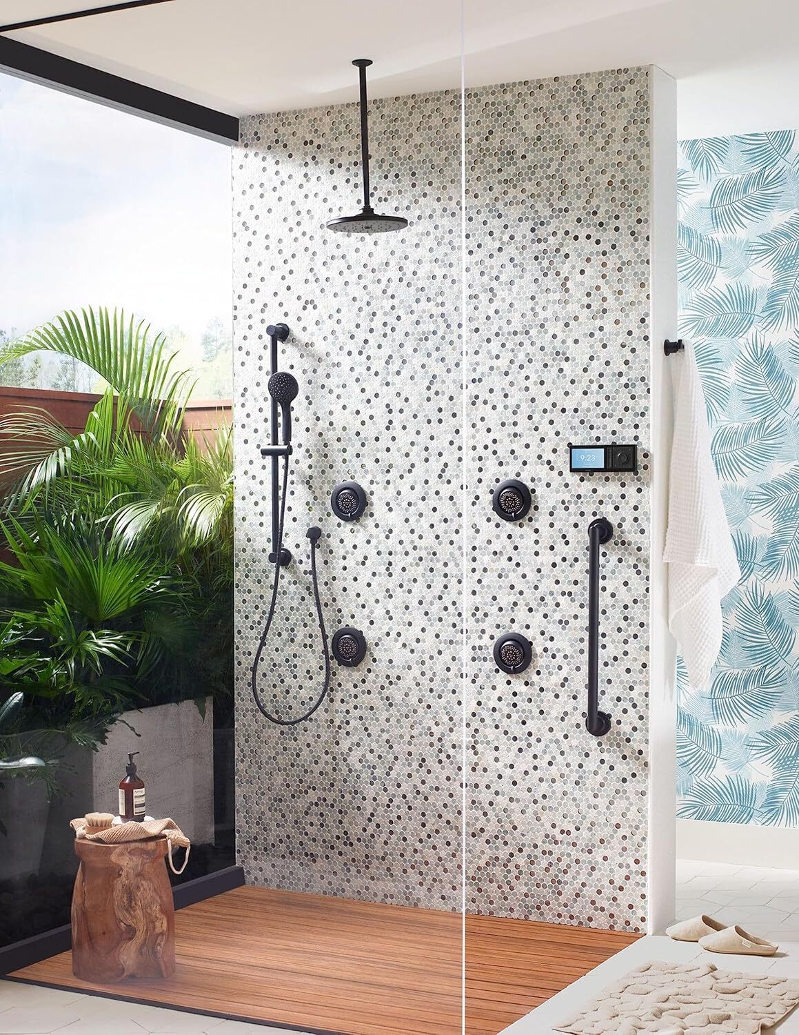 Moen 3558EPBL 5 Function Handheld Shower Eco-Perform. 30" Slide Bar Matte Black