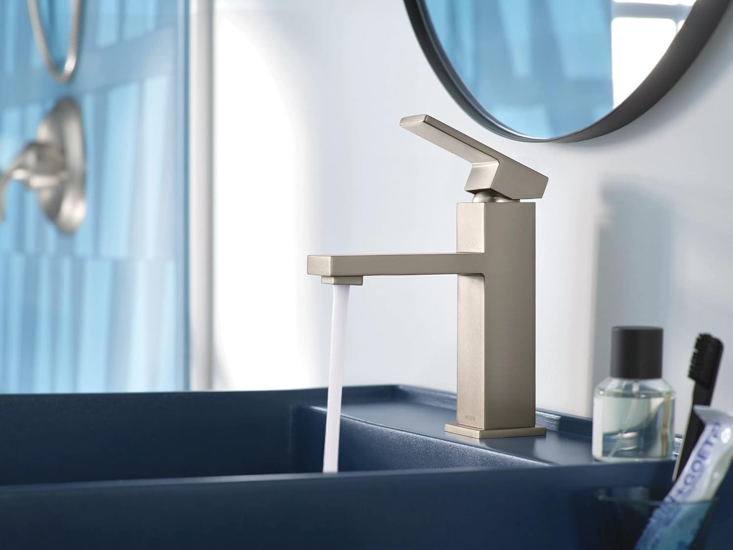 Moen 84771SRN Revyl 1-Handle Bathroom Faucet Spot Resist Brushed Nickel Finish
