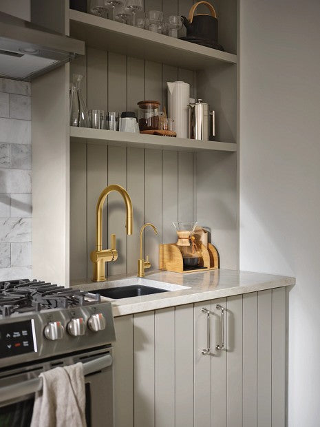 Moen F7660BG Sip High Arc Beverage Faucet Cold Water Dispenser - Brushed Gold