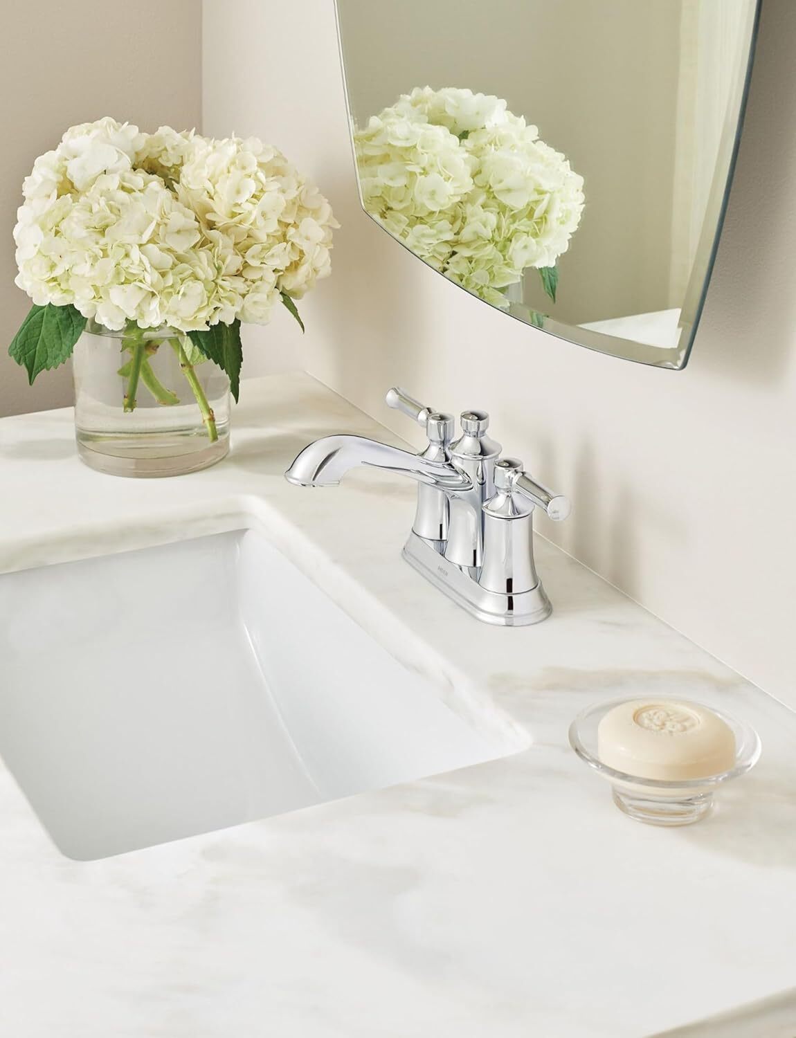 Moen 6802 Dartmoor Two-Handle High Arc Bathroom Faucet - Chrome