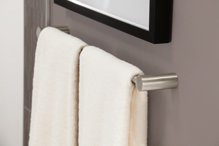 Moen YB0424BN Align 24" Modern Single Towel Bar - Brushed Nickel
