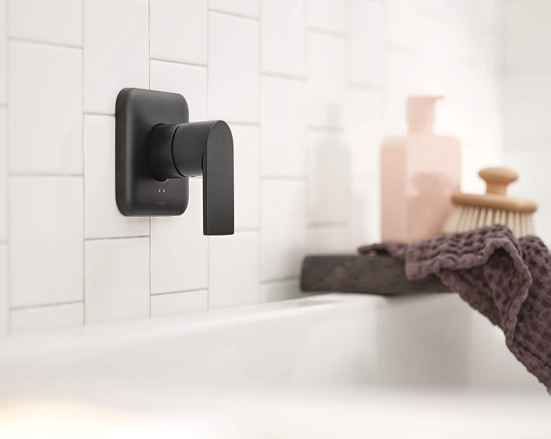 Moen WT901BL Genta LX Wall Mounted Tub Filler 1 Handle Trim Set - Matte Black