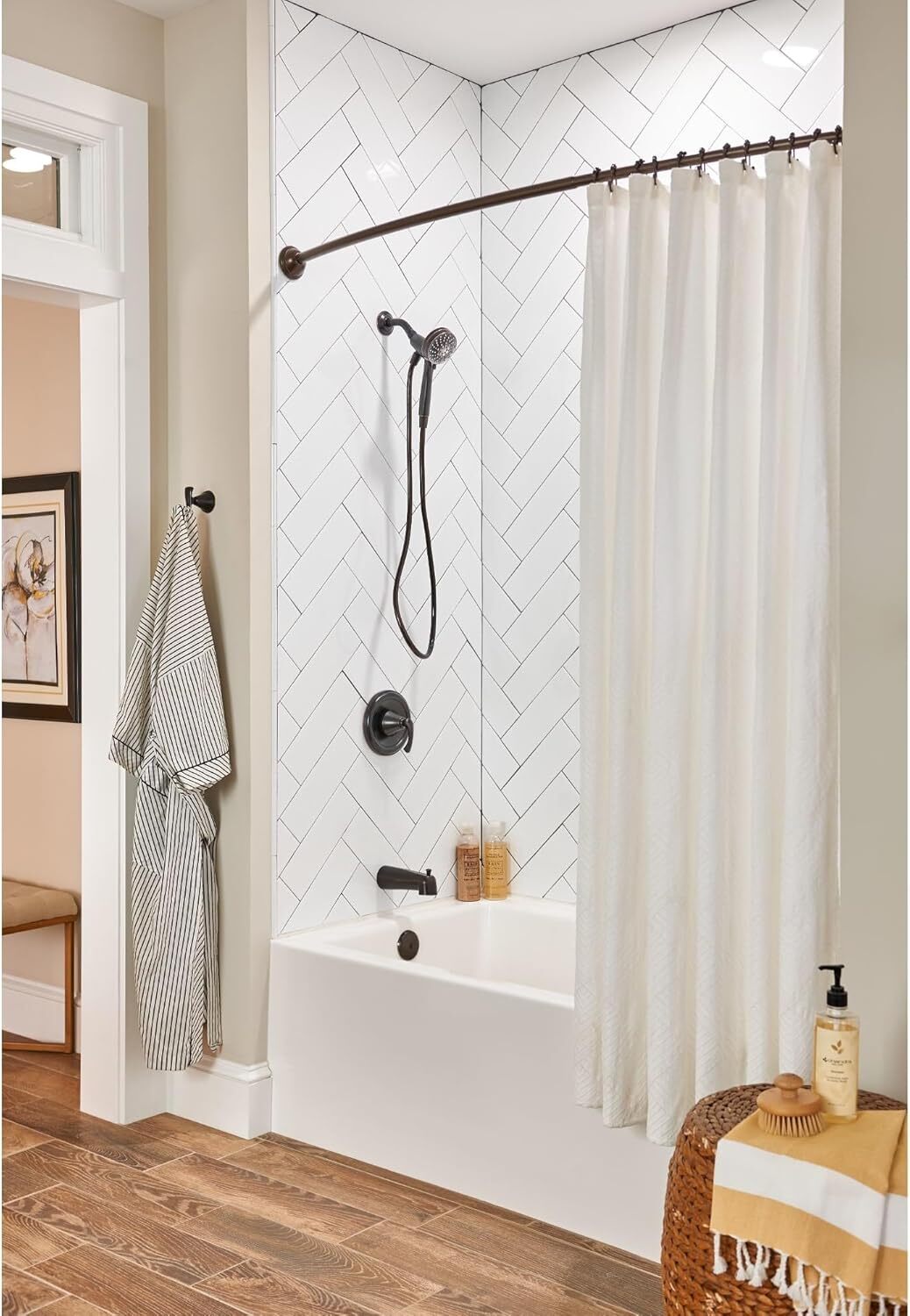 Moen 82879BRB Tiffin Tub/Shower Faucet Set Posi w/ VALVE - Mediterranean Bronze