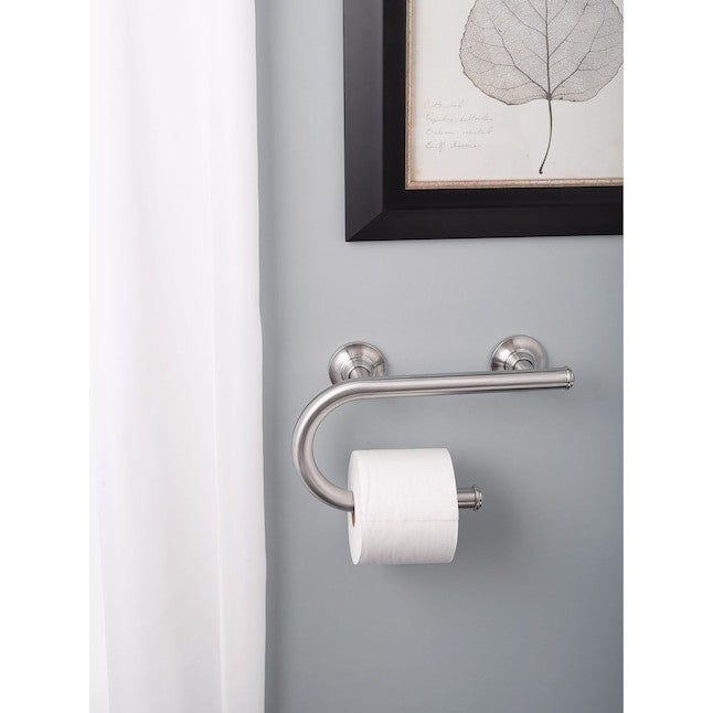 Moen LR2352DBN Bathroom Designer Grab Bar & Toilet Paper Holder - Brushed Nickel