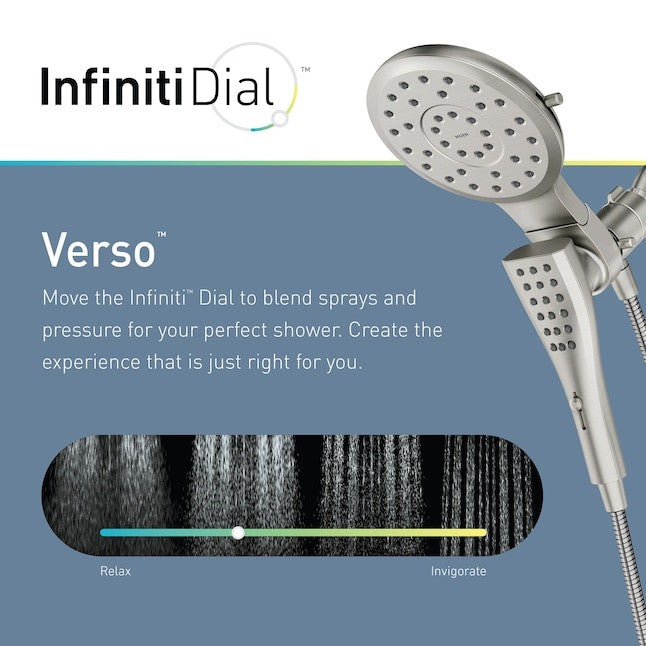 Moen 220C2EPBL Verso Infiniti 7" Rainshower Head Handheld Combo - Matte Black