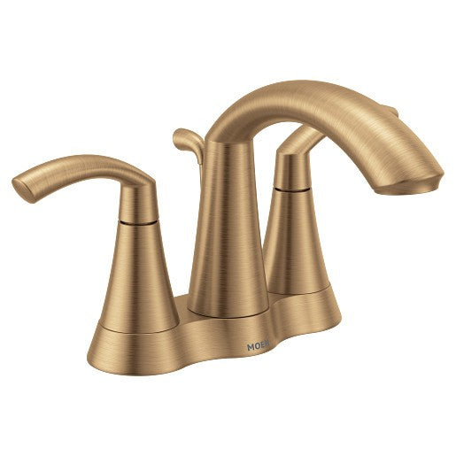 Moen 6172BZG Glyde Two Handle Centerset Bathroom Sink Faucet - Bronzed Gold