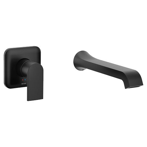 Moen WT901BL Genta LX Wall Mounted Tub Filler 1 Handle Trim Set - Matte Black