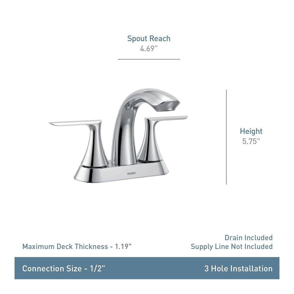MOEN 84515BZG Findlay 4 in. Centerset Double-Handle Bathroom Faucet Bronzed Gold