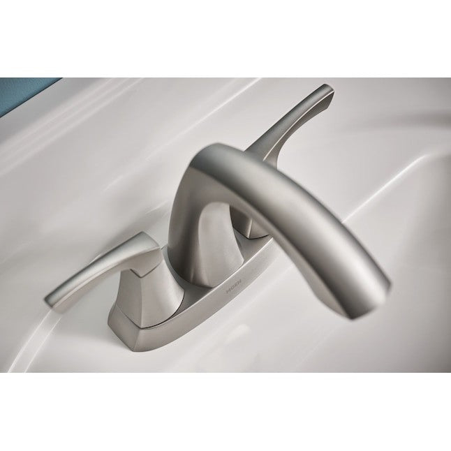 Moen 84506SRN Lindor Bathroom Faucet Spot Resist Nickel 2 Handle High Arc