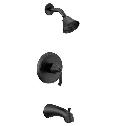 Moen UT2743EPBL Glyde M-CORE 2-Series 1-Handle Tub & Shower Kit - Matte Black