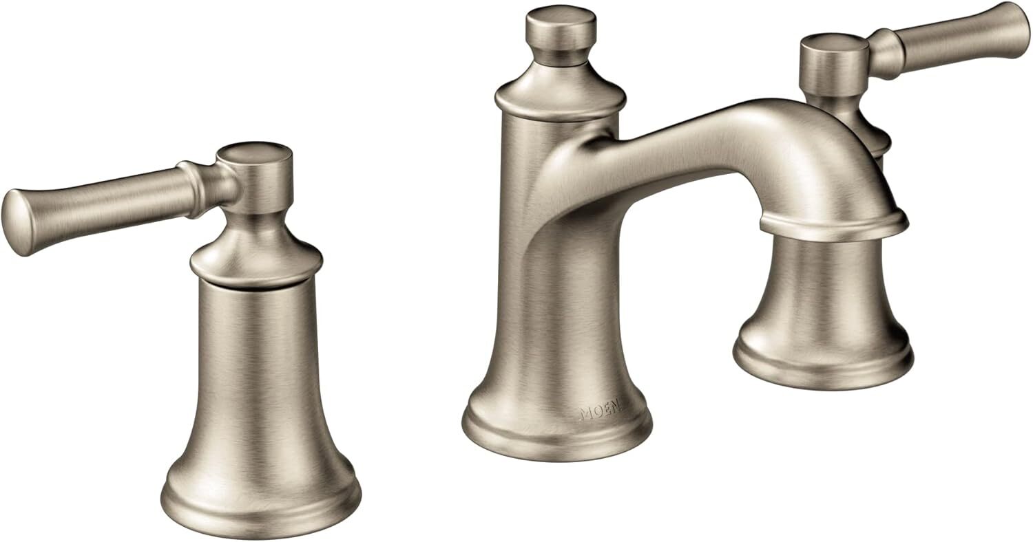 Moen T6805BN Dartmoor Brushed Nickel 2-Handle Widespread Bathroom Sink Faucet