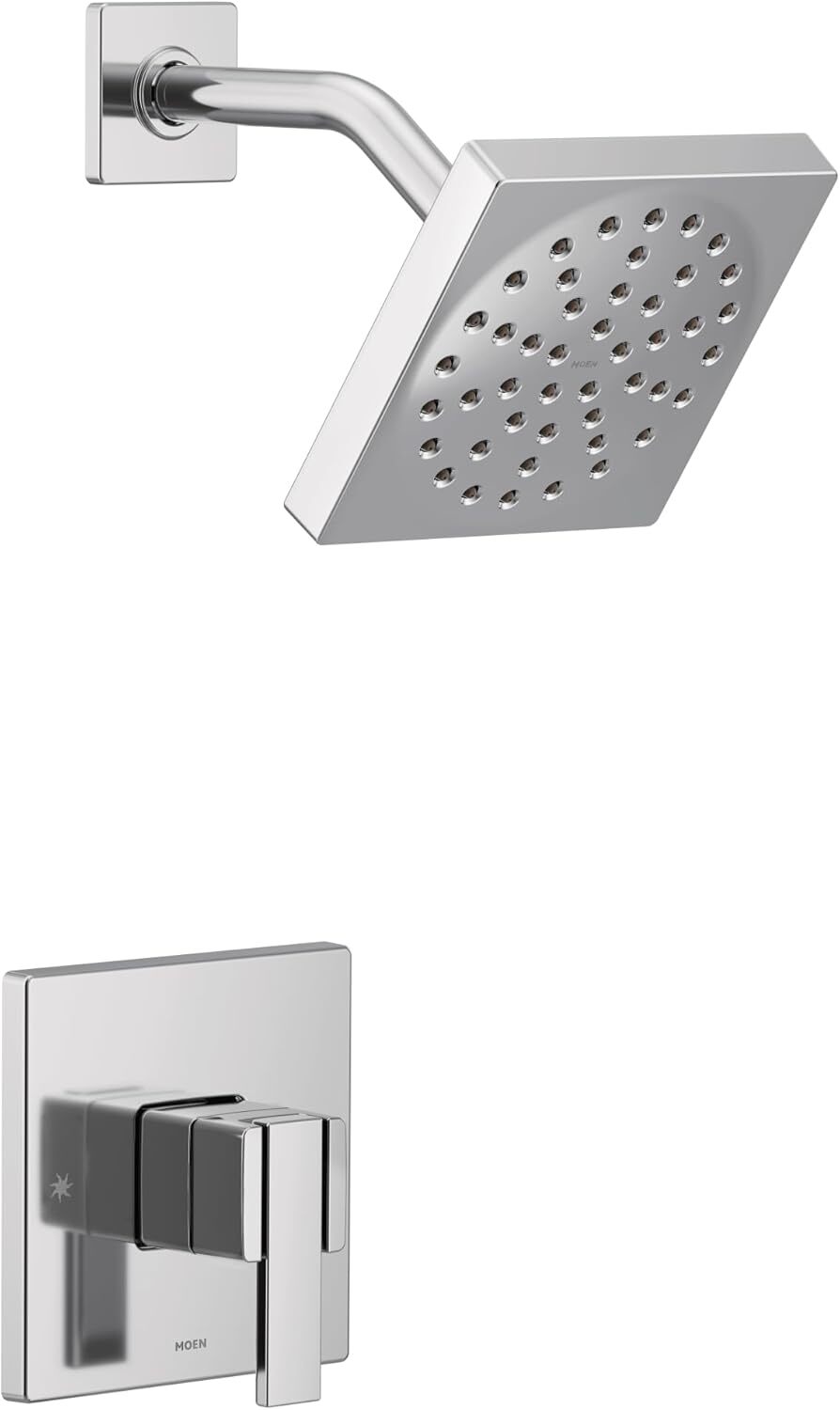 Moen UTS3715 Chrome 90 Degree M-CORE 3-Series 1-Handle Shower Trim Kit Valve Rqd