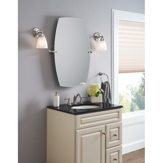 Moen WS84440SRN Caldwell Spot Resist Brushed Nickel Two-Handle Bathroom Faucet