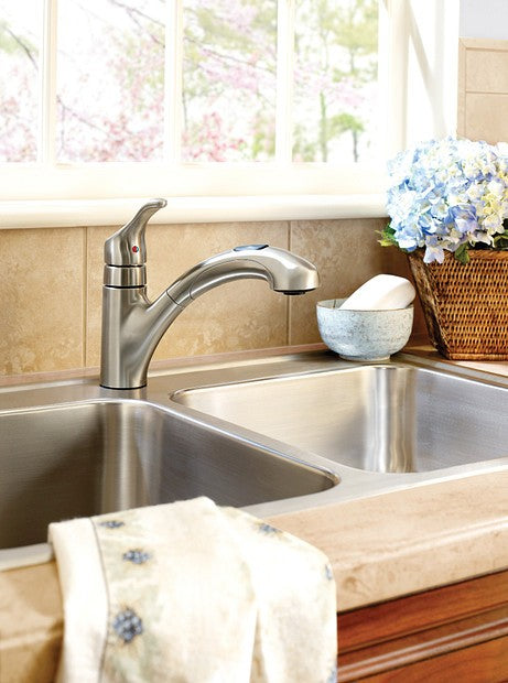 Moen CA87316SRS Renzo 1-Handle Pullout Kitchen Faucet - Spot Resist Stainless