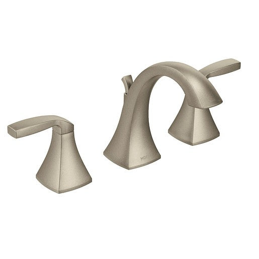 Moen T6905BN Voss Two-Handle High Arc Bathroom Faucet - Brushed Nickel