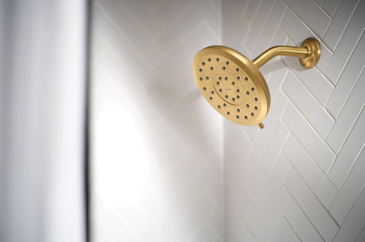 Moen 220R7BG Verso 7" Infiniti Dial Round Rain Shower Head - Brushed Gold