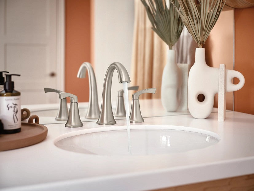 Moen 84468SRN Korek 2-Handle Widespread Bathroom Faucet - Brushed Nickel