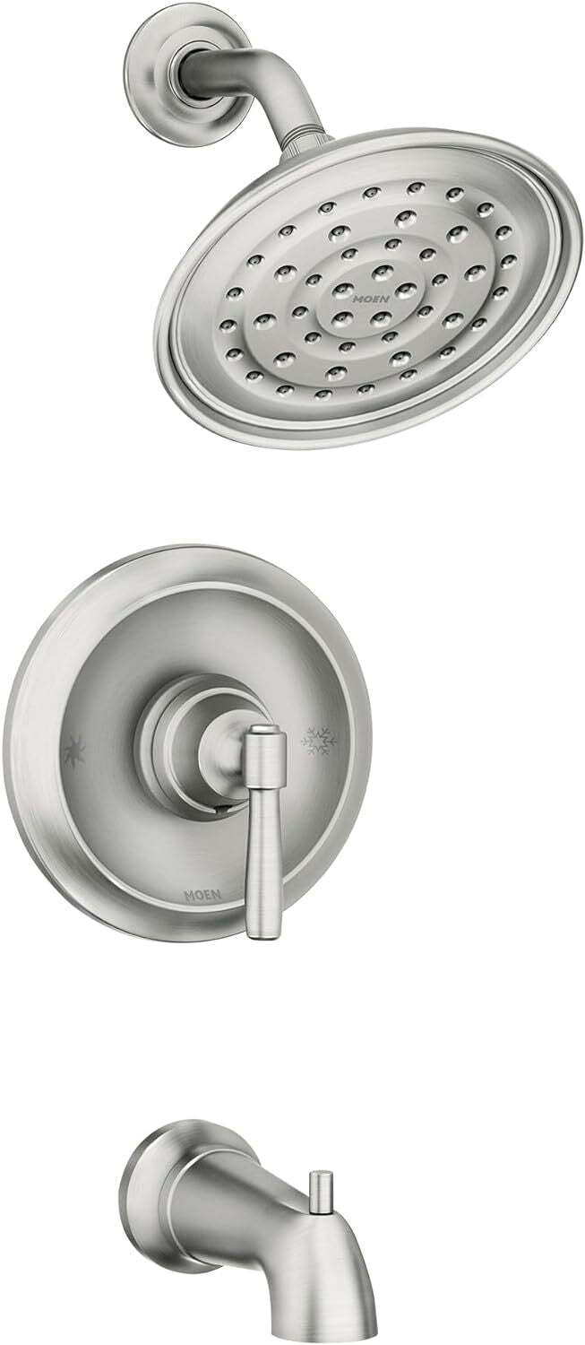 Moen Halle 82970SRN Bathroom Shower Faucet Spot Resist Brushed Nickel