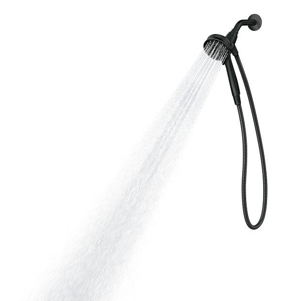 Moen 26000BL Attract Magnetix 6-Spray Shower Head Wall Mounted Set- Matte Black