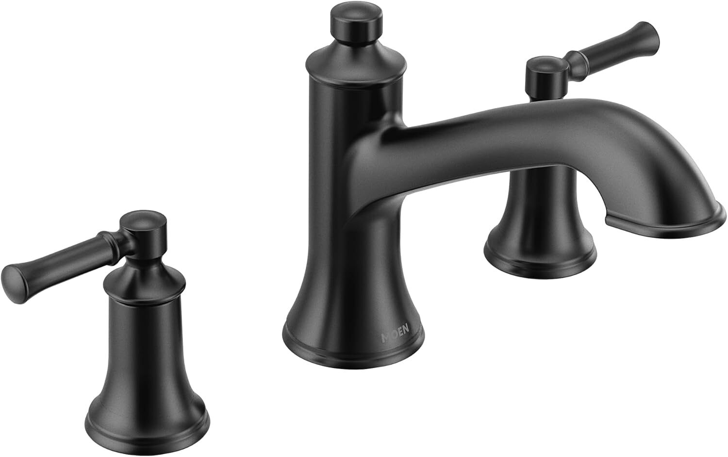 Moen T683BL 2-Handle Dartmoor Deck Mounted Roman Tub Filler - Matte Black