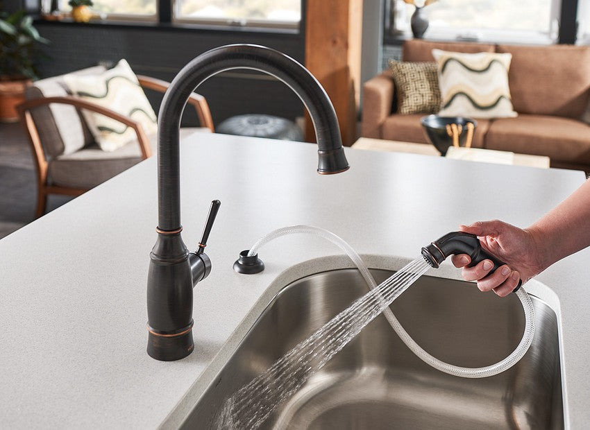 Moen 87506BRB Noell Kitchen Faucet & Side Sprayer - Mediterranean Bronze