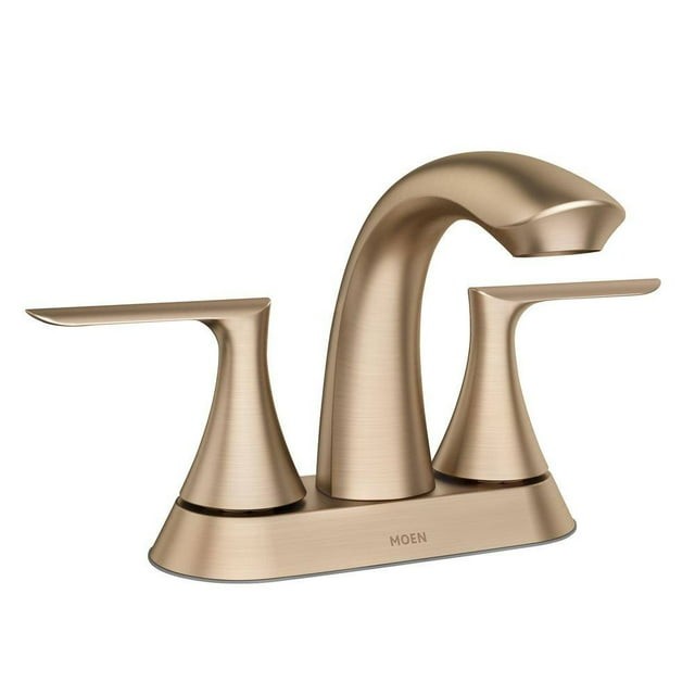 MOEN 84515BZG Findlay 4 in. Centerset Double-Handle Bathroom Faucet Bronzed Gold