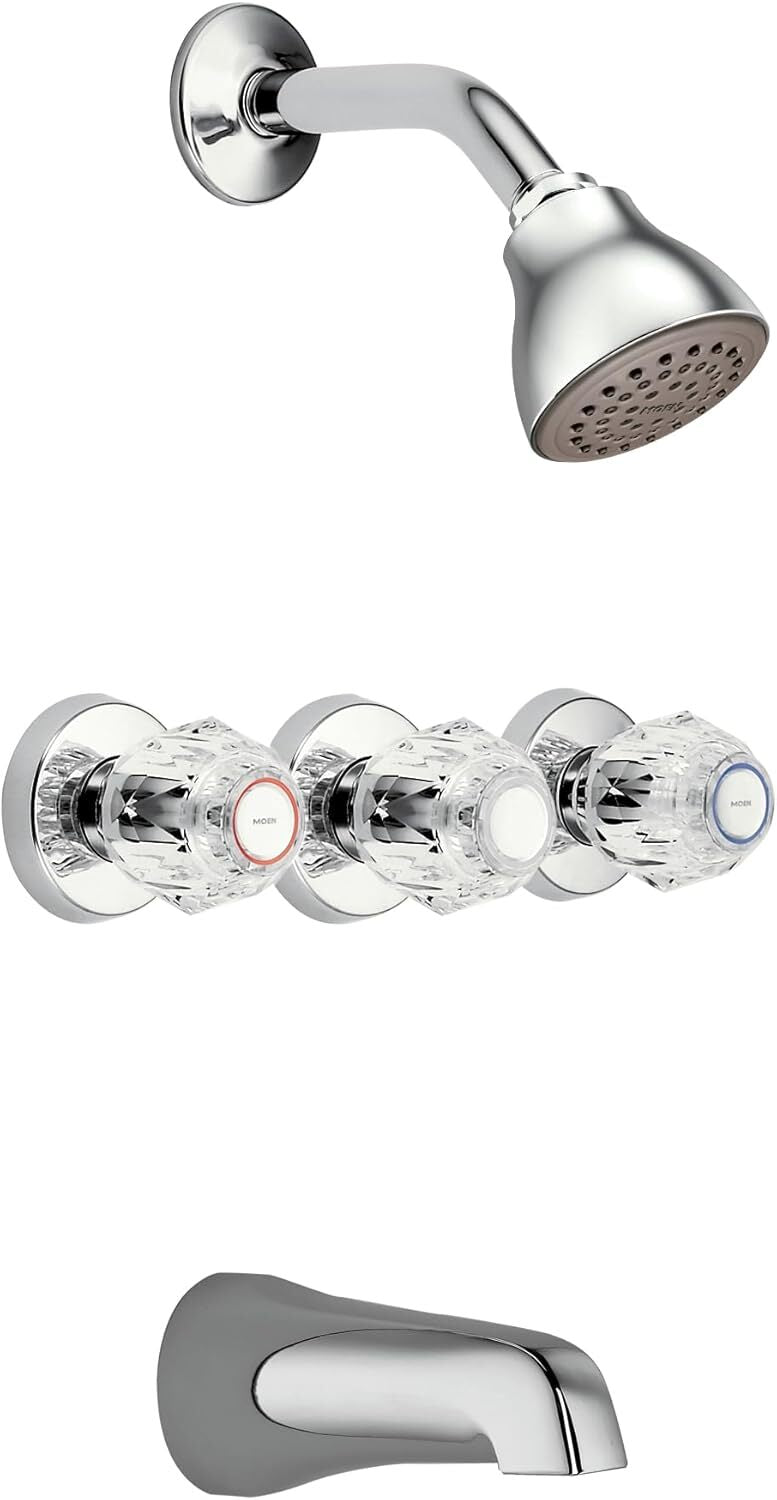 Moen 2995EP Chateau Tub And Shower Faucet Single Function Shower Head - Chrome