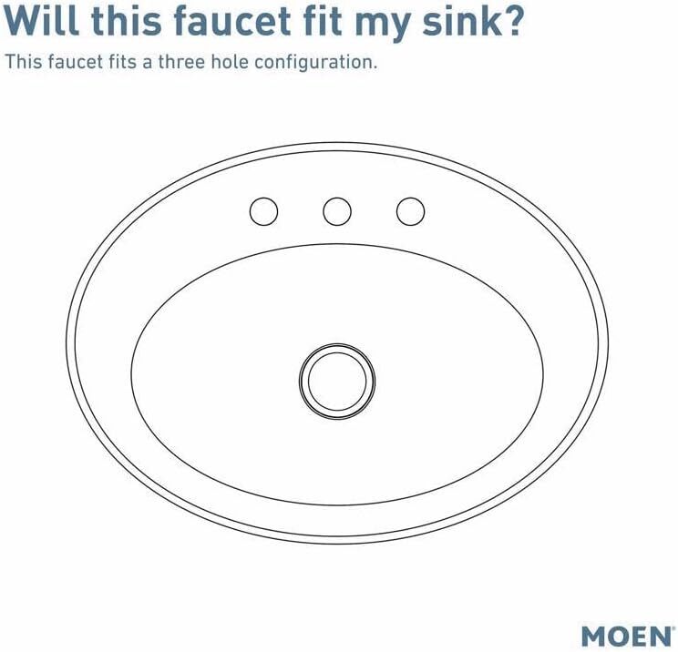 Moen 84947SRN Banbury Widespread High Arc Bathroom Faucet Brushed Nickel